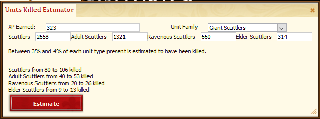 Estimate Units Killed