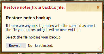 Restore Notes